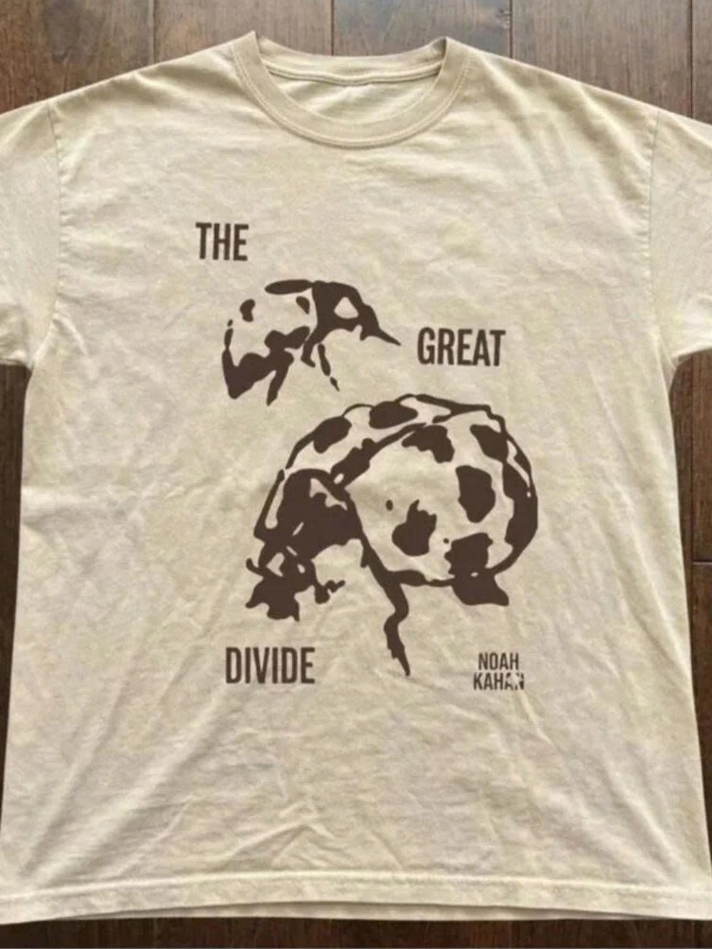 Gildan Beige Short-Sleeve Tee with Brown Snake Graphic